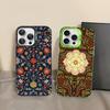 Чехол для телефона с цветочным узором в стиле персидского ковра для iPhone 16 15 14 13 12 11 Pro Max X XR XSMAX Матовый противоударный задний чехол