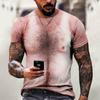 Men's Short Sleeve Muscle 3d T-shirt Abdominal Muscle Casual Pullover Short Sleeve Top