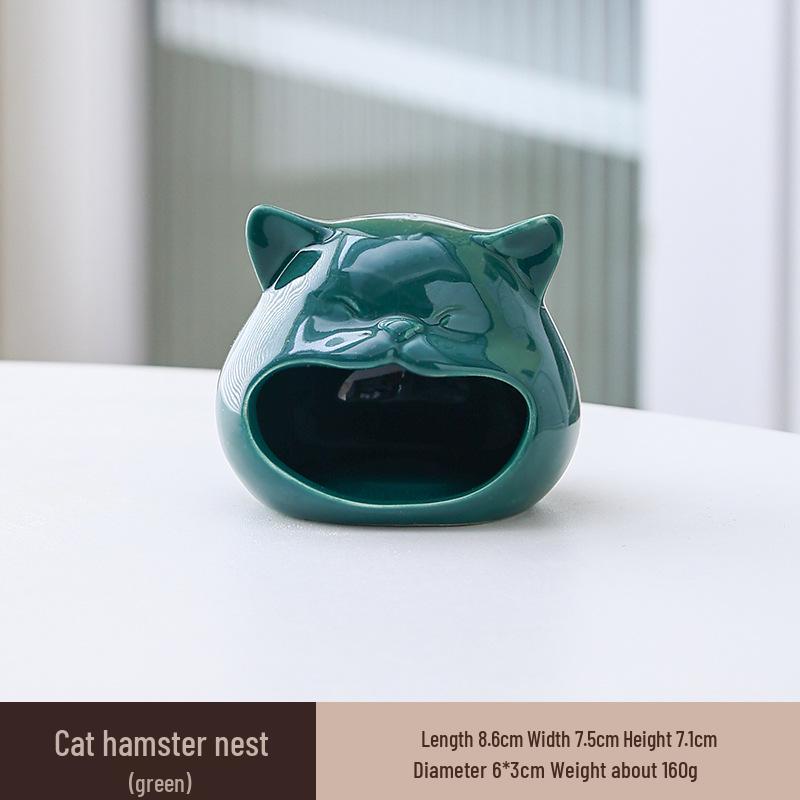 Охлаждающее керамическое убежище для хомяков: Летний приют и игровой домик
