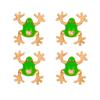 1/2 Pairs Frog-Shaped Earrings Sparking Rhinestones Inlaid