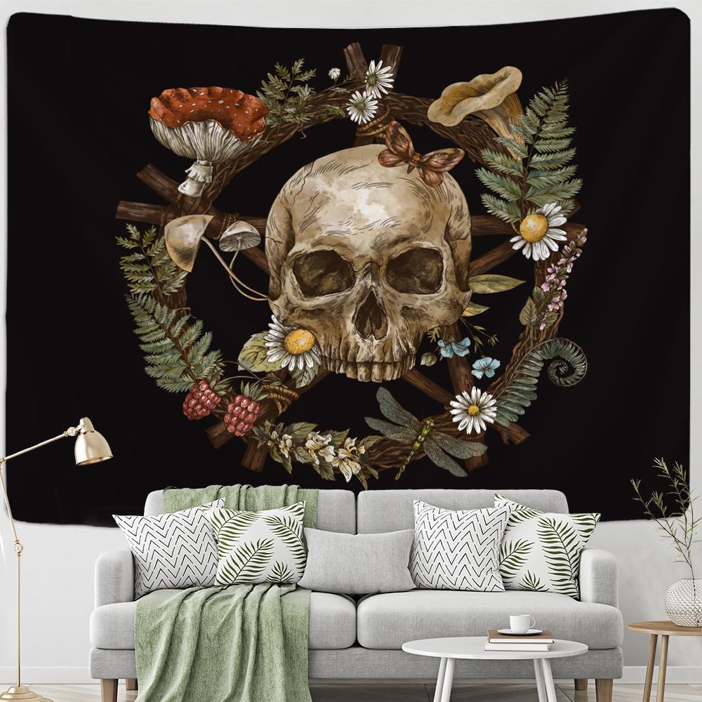 Винтажный психоделический грибной солнечный гобелен с растением небесный цветочный настенный подвесной хиппи Тапиз Декор в общежитии