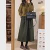 Women's High Waist Corduroy A-Line Skirt - Autumn/Winter Hip-Covering Long Skirt