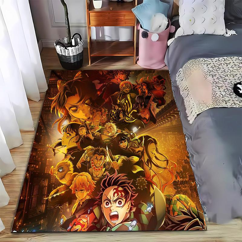 Dramatic Anime Designed floor mat, suitable as a non-slip mat for the living room or bedroom sofa