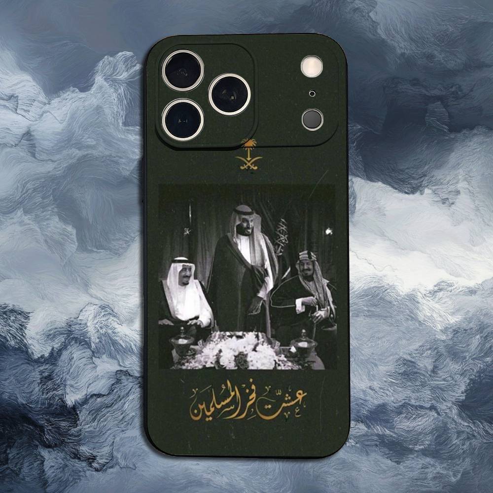 Salman Saudi Arabia For iPhone 12,16,11,14,15,17,13,X,Mini,SE,Max,8,7,XR,XS,Plus,Pro,Soft Silicone Black Case