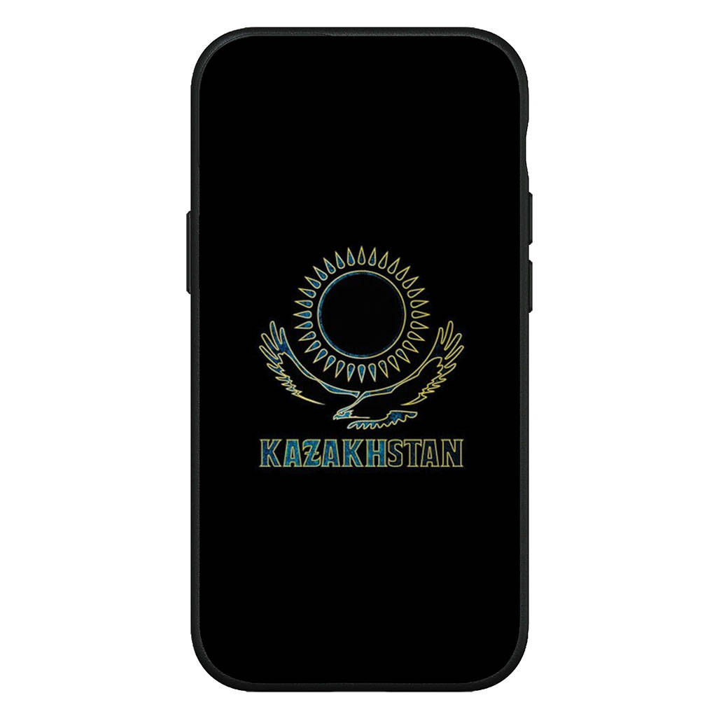 Чехол для iPhone 16 15 Xiaomi Redmi Note 14 13 12 11 Pro Max X 8 9 16e Samsung Galaxy S25 S24 S23 Moto G85 14C OPPO Huawei Казахстан Флаг телефон чехол