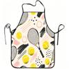 1pc Tennis Racket and Ball Print Apron, Durable and Easy To Clean, Adjustable Waistband, Polyester Material, for Kitchen Cooking, Gardening, Orchard P