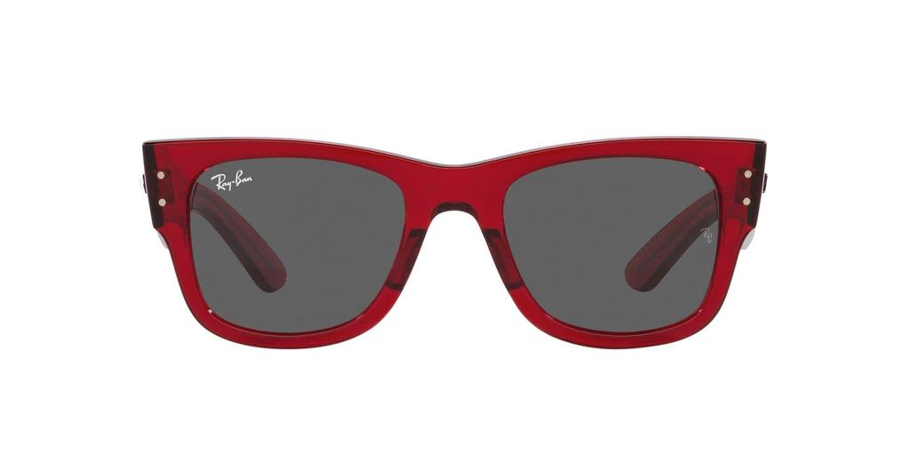 RB0840SF Mega Wayfarer Прозрачный Красно-Серый Размер 52 Солнцезащитные очки Ray-Ban, Оправа/Темная линза,