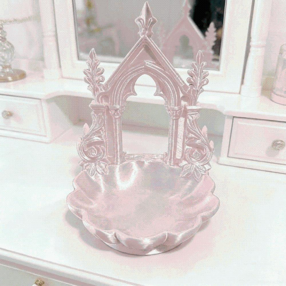 Gothic Style Jewelry Storage Box Elegant Home Decorative Ornament Jewelry Organizer Tray Bedroom