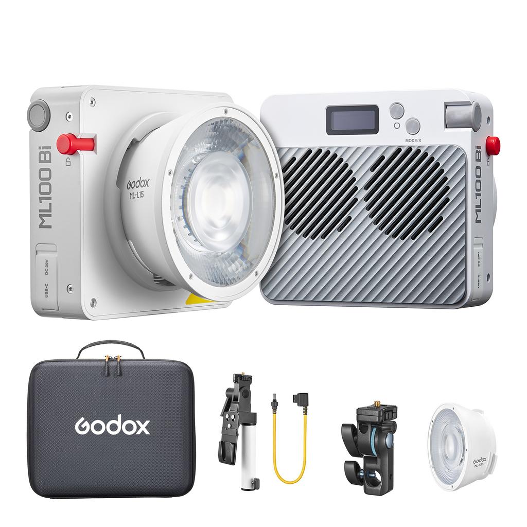 Godox ML100Bi Kit2 карманный светодиодный видеосвет 120 Вт двухцветный заполняющий свет для фотосъемки 2800K-6500K CRI97+