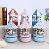 Creative Sky City Carousel Children's Gifts Christmas Wooden Music Box Home Window Desktop Christmas Tree Decoration Music Box