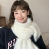WTEMPO Женские утолщенные ветрозащитные повседневные шарфы, мягкие однотонные зимние теплые шарфы из искусственного меха