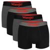 Wrangler Men's Boxer Briefs Set 22055 Gray Cotton 4 Pack