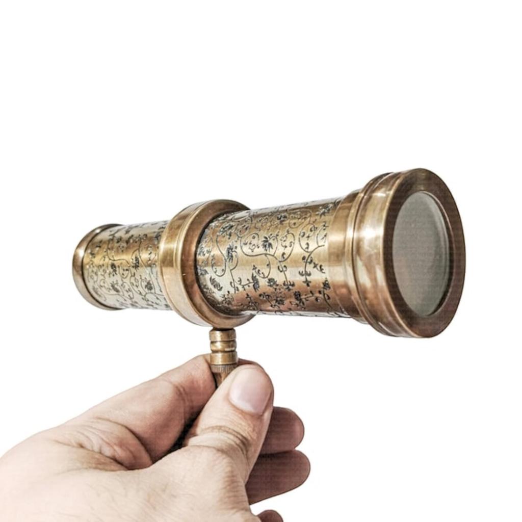 Personalized Classic Kaleidoscope, Brass Kaleidoscope with Wood Box Kids Toy, Engraved Wedding Gift, Creative Custom Gift Idea (3 Finishes)