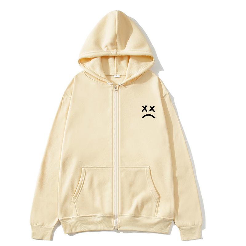 Толстовка с капюшоном Lipeep Zip Hoodie Oversized Hoodie Streetwear Женская толстовка с капюшоном с карманом и длинным рукавом Толстовка с капюшоном Lipeep Zip Hoodie