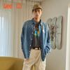 Lee X Торговый центр «Тающий грусть» Стиль FW24 Ранняя осень Удобная джинсовая рубашка с лазерной печатью кролика Унисекс рубашки Светло-голубой LUT0095655FQ00FA06323