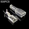 500x 6.3mm Crimp Terminal Female Spade Connector + Case (500 Pcs In One Packaging, the Price Is for 500 Pcs)