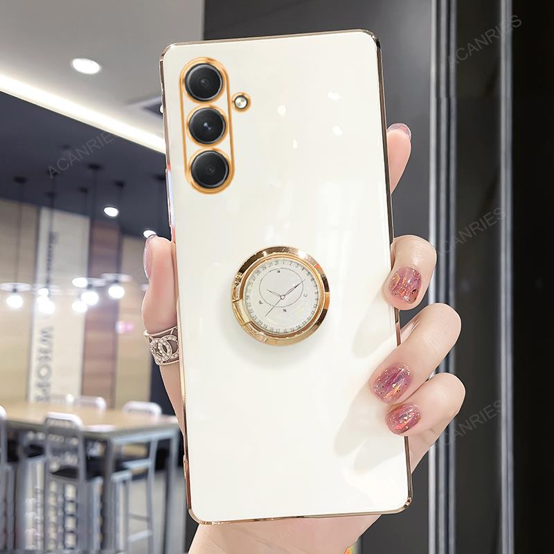 A 55 35 25 15 05S Роскошный чехол-подставка с кольцом-держателем для Samsung Galaxy A55 A35 A25 A15 A05S 4G 5G 2024 Силиконовая задняя крышка