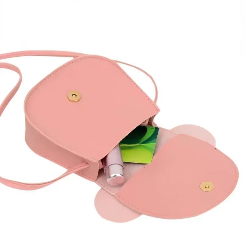 Модный женский кошелек для монет, сумки через плечо, кошелек, маленькая симпатичная сумка через плечо, сумка для денег с мышкой и бантом, сумка через плечо для детей, кошелек в виде кролика