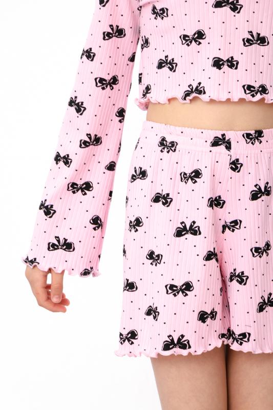 Girls Loungewear Set with Crop Top and Shorts, Summer 6497-097 HC
