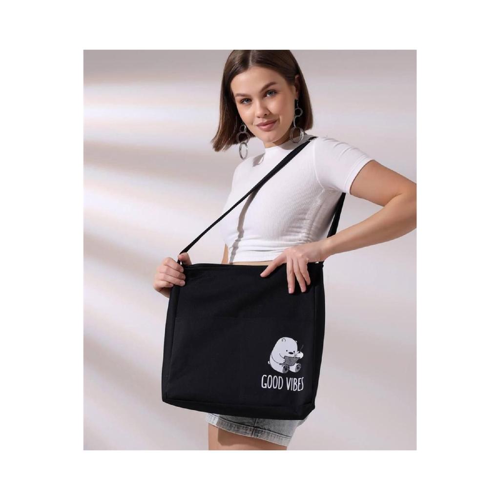 Сумка из набивного полотна с двумя карманами на молнии 1-го класса с регулируемым плечевым ремнем цвета мяты