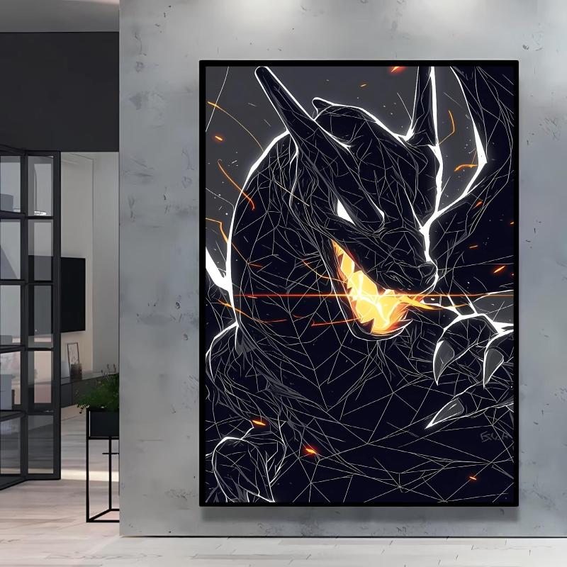 Cool Pokemon Lucario Wall Decoration High Quality Canvas Bright and Clear Colors Add A Mysterious Atmosphere To Your Home