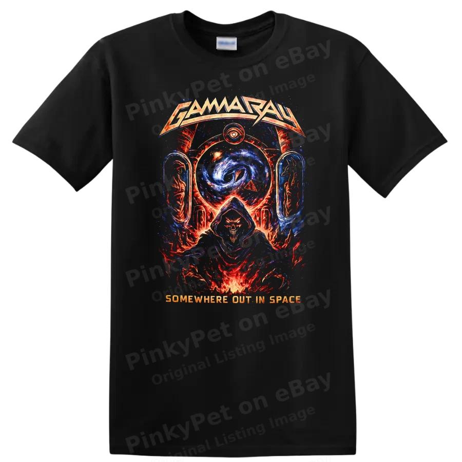 Heavy Metal T Shirt Retro Rock Design Space Theme Skull w/ Tee