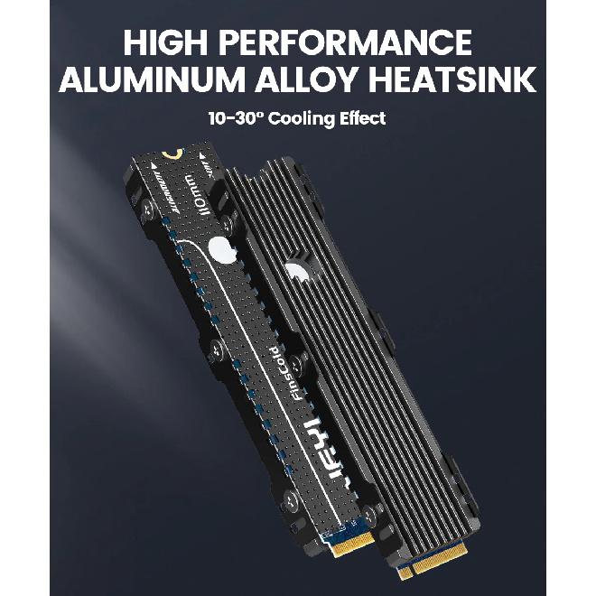 JEYI 22110 SSD Heatsink M.2 NVME Radiator Aluminum Alloy PS5 M.2 PCIE SATA SSD Efficient Radiator with Thermal Silicone pad