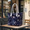 Elegant Cherry Blossom Pattern Shoulder Tote Bag for Daily Use