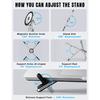 4 in 1 Foldable Laptop Stand Magnetic Phone Holder Aluminum Portable Desk Mount with Tripod Handle for Pro iPad Travel Vlogging 7
