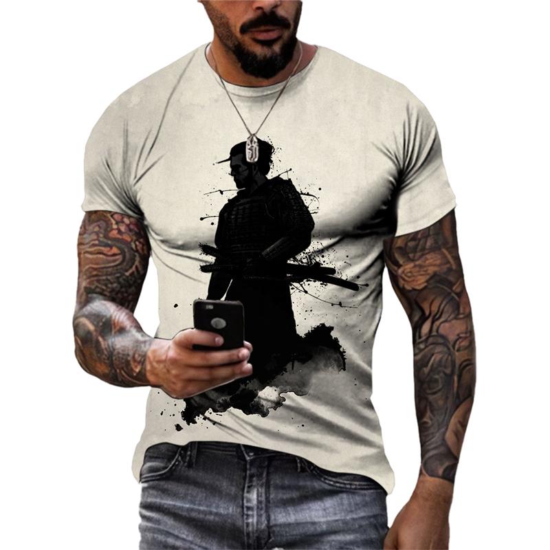 Летние модные мужские футболки с рисунком «Личный воин», модные повседневные футболки с круглым вырезом и 3D принтом в стиле хип-хоп, топы
