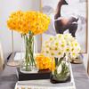 6Pcs/Bunch Artificial Daffodil Flower Realistic Fake Silk Flower Home Office Wedding Party Indoor Outdoor Faux Flower Plants Decoration