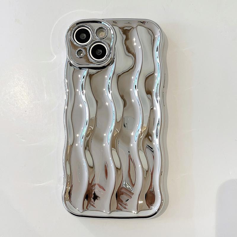 Чехол для телефона с 3D-узором в виде водяных разводов Для iPhone 17 16 15 14 13 Pro Max 14promax 14pro Мягкая ударопрочная задняя крышка