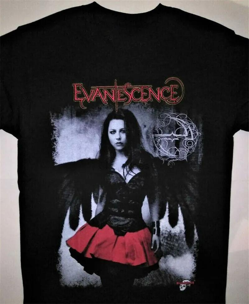 Унисекс Хлопковая Футболка с Коротким Рукавом и Круглым Вырезом Evanescence