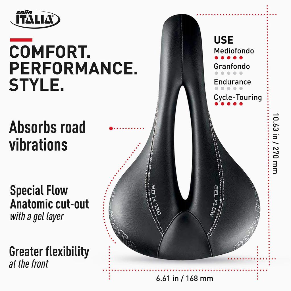 Selle Italia SELLA ITALIA 16 DONNA FeC BLK GEL FLOW Saddle