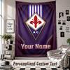 Custom Tapestry Wall Hanging, Fiorentina FC Personalized Name Text Home Wall Decor
