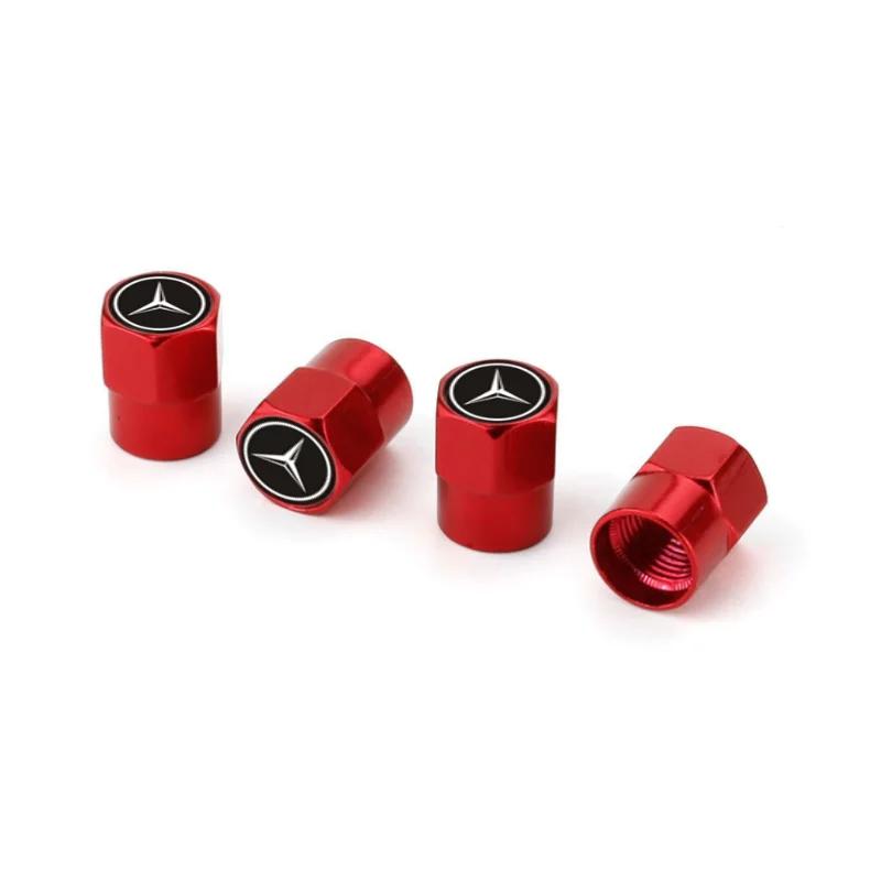 GMO3 Car Tire Valve caps Emblem metal Cap Case For Mercedes Benz B/C/E/S Class A Class C200L GLC GLE CLA accessories Car Styling