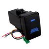 12V LED Blue Push Button Switch Wire Connector for Isuzu D-Max 2020-2025 MU-X 2021-2025 Mazda BT-50 2020-2025 On-Off Car Button