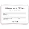 50Pcs Advice Cards Note Marriage Advice Reception Decor Wedding Well Wishes Cards for Bride and Groom Newlyweds Bridal Shower
