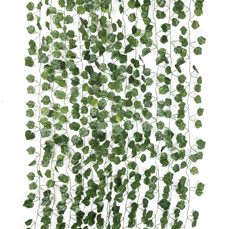12 шт. 2,1 м искусственная гирлянда из листьев плюща, искусственные растения, имитация лозы, растения, листья винограда для дома, свадьбы, внутреннего и наружного украшения стола