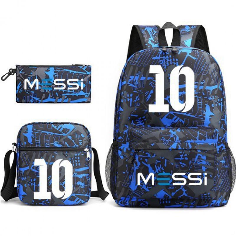 CR7C Kids School Backpack Set With Printed Design - Oxford Fabric Dual-Shoulder Bag Shoulder Pencil Case Grades 5-6