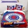 3pcs Glasgow Rangers Cover Set - Personalized Name, HD Printed Bedding with 1 Cover and 2 Pillowcases - Perfect for Home Decor, Easy Care