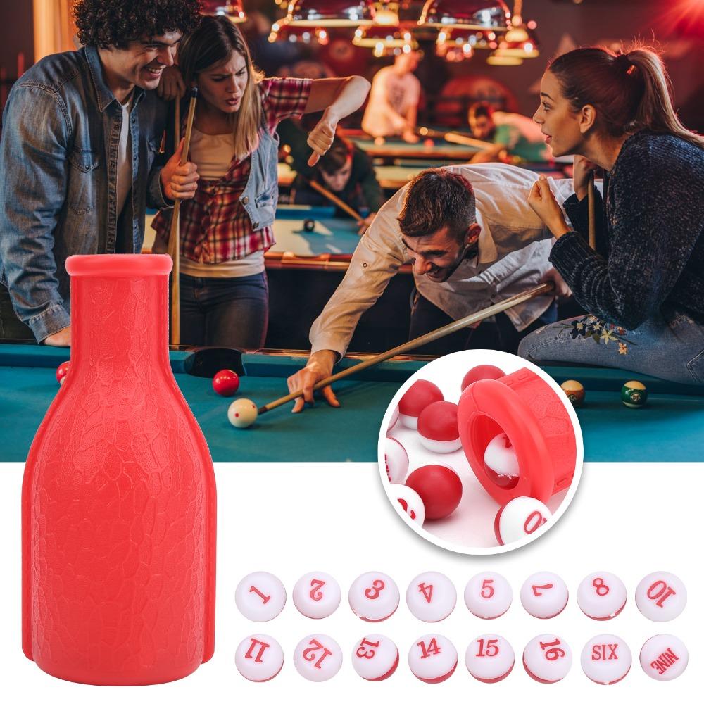 Standard Set Billiard Shaker Bottle Plastic Scoring Pool Shaker Billiard Dice  Bar Club