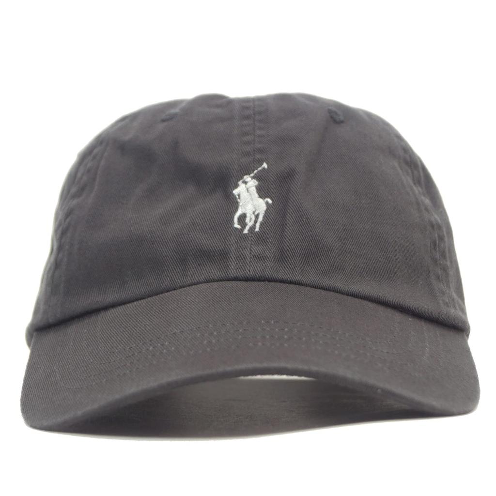[Polo Ralph Lauren] Мужская 6-панельная кепка с логотипом Pony в одной точке, угольно-серая (ОДИН РАЗМЕР) [Использовал]
