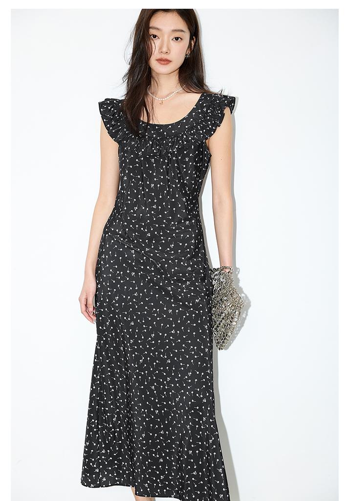 LILY Retro Floral Sleeveless Dress for Women