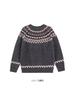Мужской джемпер с жаккардовым узором Fair Isle, приталенный, с круглым вырезом - Модный осенне-зимний трикотаж