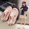Девочки сандалии средние и старшие дети 2025 популярная летняя мода маленький ароматный стиль девочки мягкая подошва детские повседневные туфли принцессы