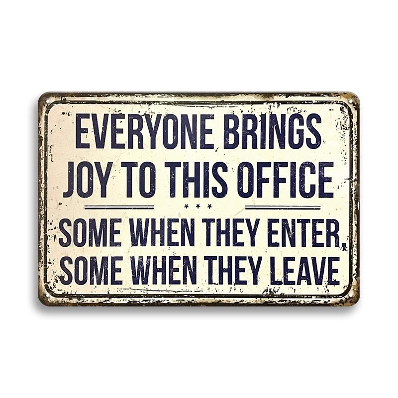 Funny Office Signs Office Cubicle Decor Sign Metal Poster Vintage Wall Decor Humor Wall Art Decor Decorations Gifts for Hom