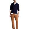 Tommy Hilfiger Однотонный кашемировый свитер с молнией и воротником-стойкой, с логотипом бренда, с длинным рукавом, мужской, темно-синий, MW0MW28050-DW5