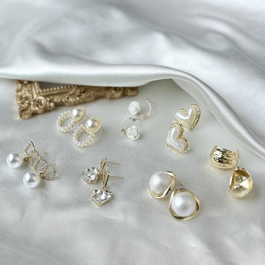 925 Pearl Earrings Women'S Simple Temperament Versatile Stud Earrings High Quality Advanced Sense 925 Niche Earrings