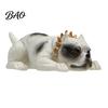 Resin Dog Figurine American Bully Car Dashboard Ornament, Pitbull with Collar, Bulldog Statue Realistic Breed for Interior Home Office Desk